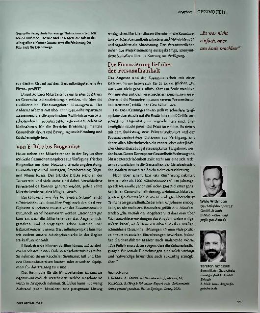 Vorschauseite 2: Gesunde Mitarbeitende fallen nicht vom Himmel.