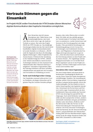 Vorschauseite 1: Vertraute Stimmen gegen die Einsamkeit