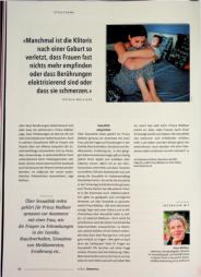 Vorschauseite 1: "Manchmal ist die Klitoris nach einer Geburt so verletzt, dass Frauen fast nichts mehr empfinden oder dass Berührungen elektrisierend sind oder dass sie schmerzen."