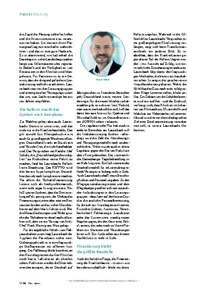 Vorschauseite 2: Krankenhausreform: Triumph mit Nachwirkungen