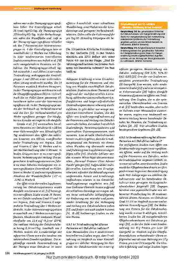 Vorschauseite 3: Ernährung und Wundheilung
