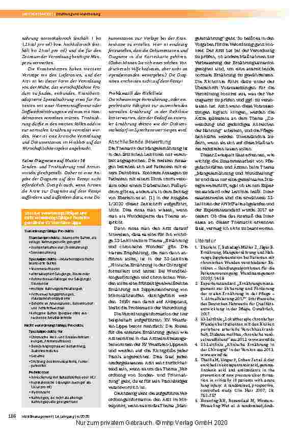 Vorschauseite 5: Ernährung und Wundheilung