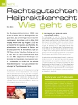 Vorschauseite 1: Rechtsgutachten zum Heilpraktikerrecht veröffentlicht - Wie geht es jetzt weiter?