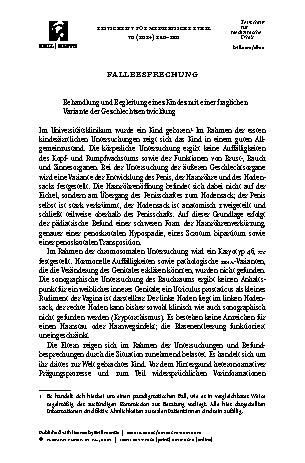 Vorschauseite 1: Behandlung und Begleitung eines Kindes mit einer fraglichen Variante der Geschlechtsentwicklung