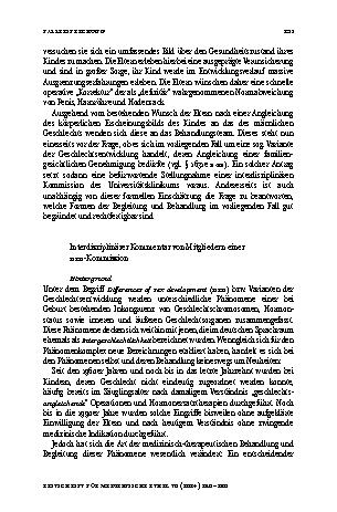 Vorschauseite 2: Behandlung und Begleitung eines Kindes mit einer fraglichen Variante der Geschlechtsentwicklung