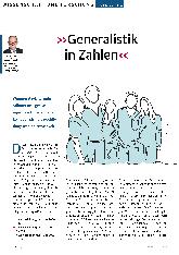 Vorschauseite 1: "Generalistik in Zahlen"