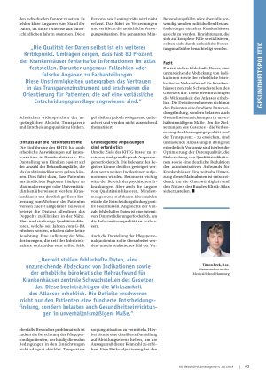 Vorschauseite 2: Anspruch und Wirklichkeit des Krankenhaustransparenzgesetzes