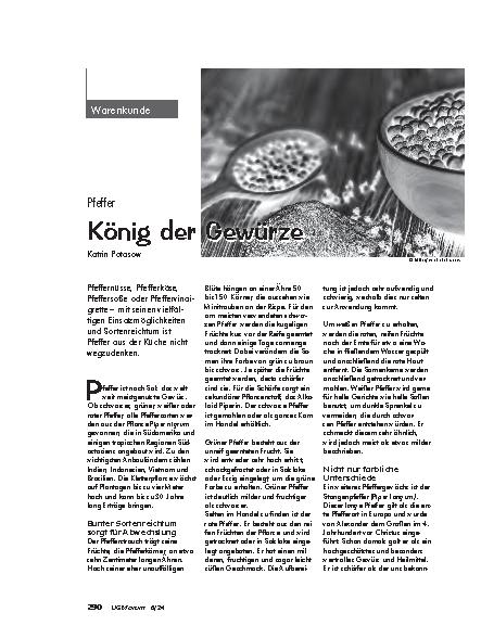Vorschauseite 1: Pfeffer - König der Gewürze