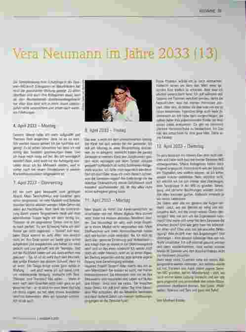 Vorschauseite 1: Vera Neumann im Jahre 2033 (13)