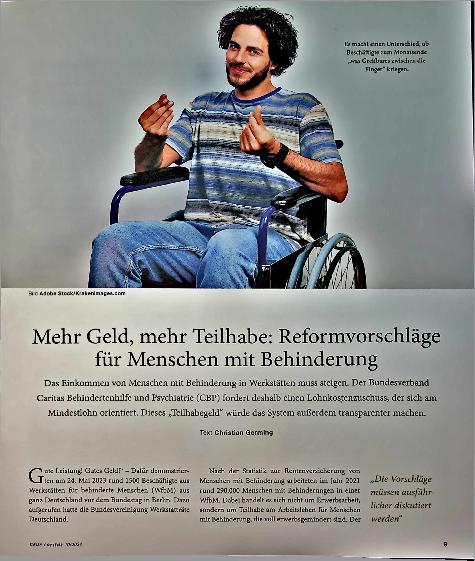 Vorschauseite 1: Mehr Geld, mehr Teilhabe: Reformvorschläge für Menschen mit Behinderung
