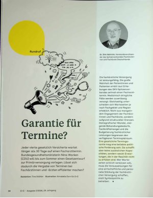 Vorschauseite 1: Garantie für Termine?