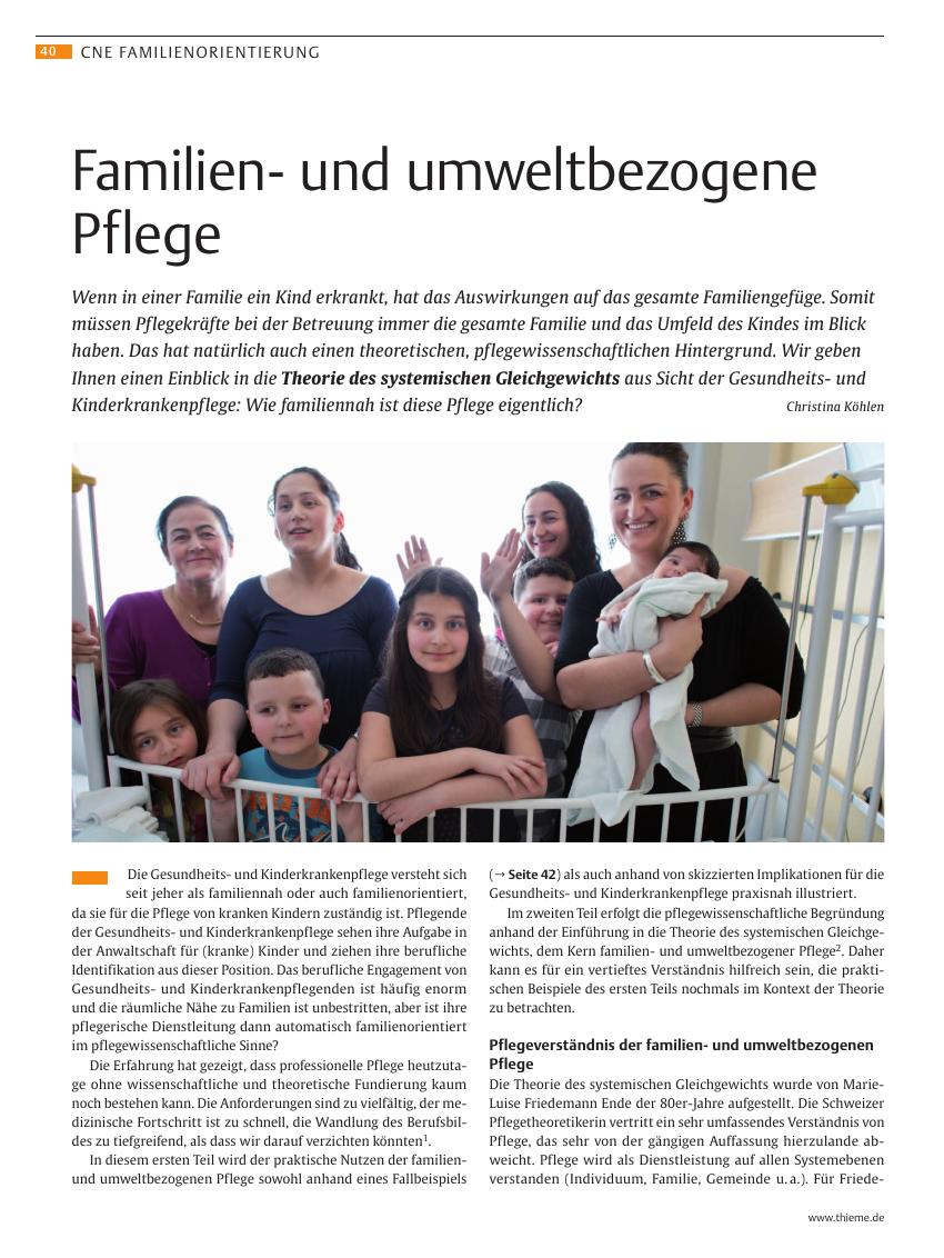 Vorschauseite 1: Familienund umweltbezogene Pflege