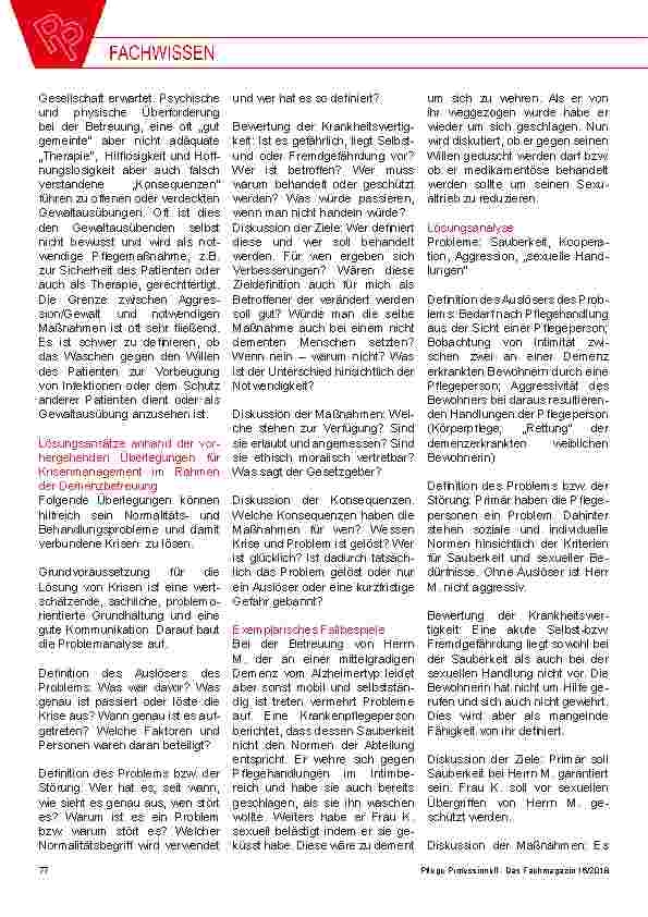 Vorschauseite 5: Umgang mit Krisen bei Demenz