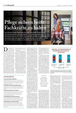 Vorschauseite 1: Pflege sichern heißt Fachkräfte zu halten