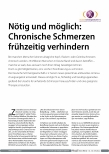 Vorschauseite 1: Nötig und möglich: Chronische Schmerzen frühzeitig verhindern