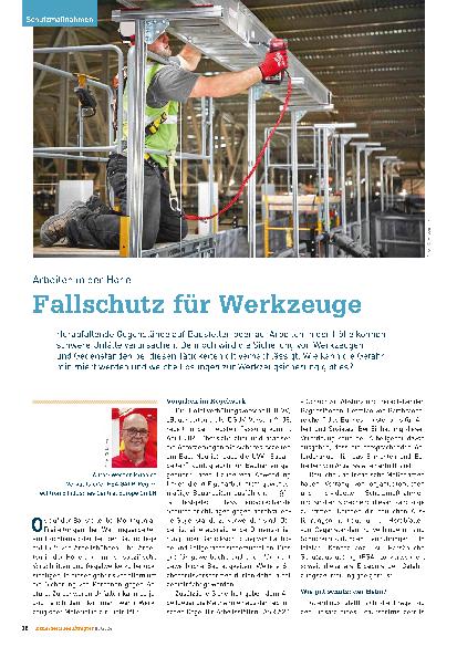 Vorschauseite 1: Arbeiten in der Höhe: Fallschutz für Werkzeuge