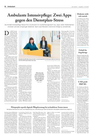 Vorschauseite 1: Ambulante Intensivpflege: Zwei Apps gegen den Dienstplan-Stress