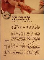 Vorschauseite 1: Neue Wege in der Schmerztherapie: Voraussetzungen und Hindernisse für die Umsetzung