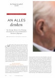Vorschauseite 1: An alles denken: Das Konzept Advance Care Planning überwindet die Grenzen herkömmlicher Patientenverfügungen.