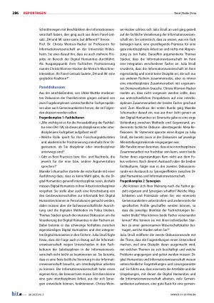 Vorschauseite 3: „Digital Humanities und Informationswissenschaft: Zwischen Disziplinarität und Interdisziplinarität“