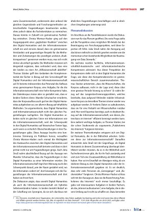 Vorschauseite 4: „Digital Humanities und Informationswissenschaft: Zwischen Disziplinarität und Interdisziplinarität“