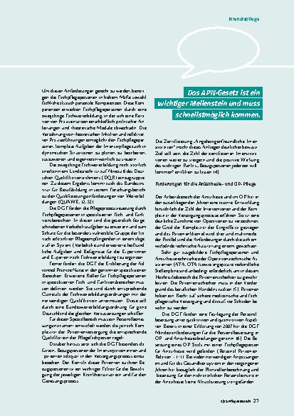 Vorschauseite 2: 2025 – ein Jahr der Entscheidung für die Pflege