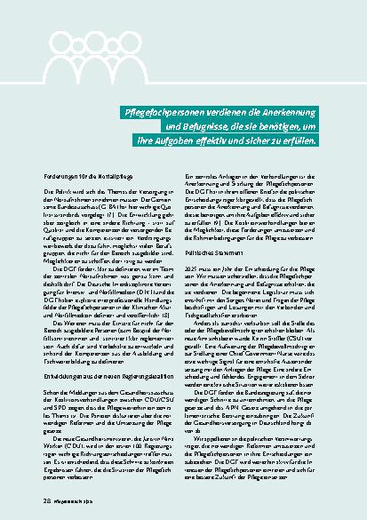 Vorschauseite 3: 2025 – ein Jahr der Entscheidung für die Pflege