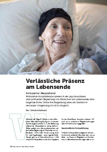 Vorschauseite 1: Verlässliche Präsenz am Lebensende