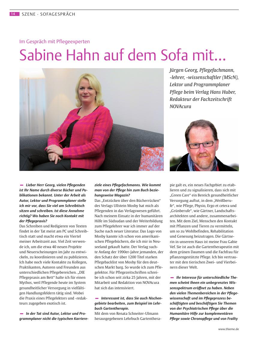 Vorschauseite 1: Sabine Hahn auf dem Sofa mit?