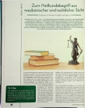 Vorschauseite 1: Zum Heilungsbegriff aus medizinischer und rechtlicher Sicht