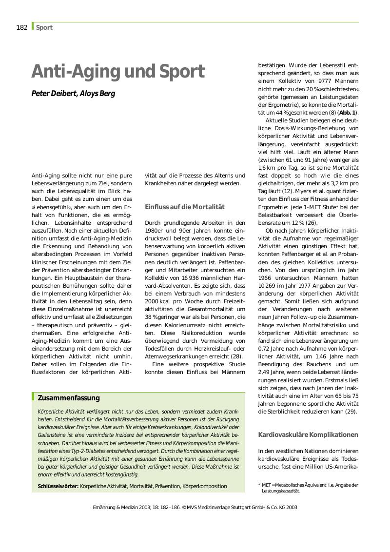Vorschauseite 1: Anti-Aging und Sport