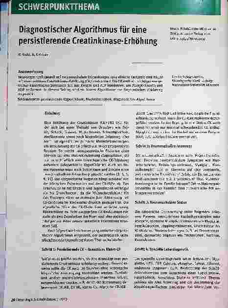 Vorschauseite 1: Diagnostischer Algorithmus für eine persistierende Kreatinkinase-Erhöhung