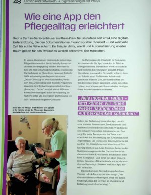 Vorschauseite 1: Wie eine App den Pflegealltag erleichtert