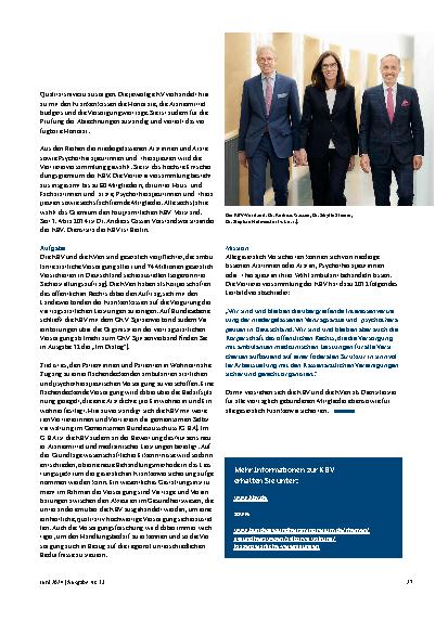 Vorschauseite 2: Was macht eigentlich … die Kassenärztliche Bundesvereinigung?