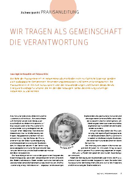 Vorschauseite 1: Wir tragen als Gemeinschaft die Verantwortung