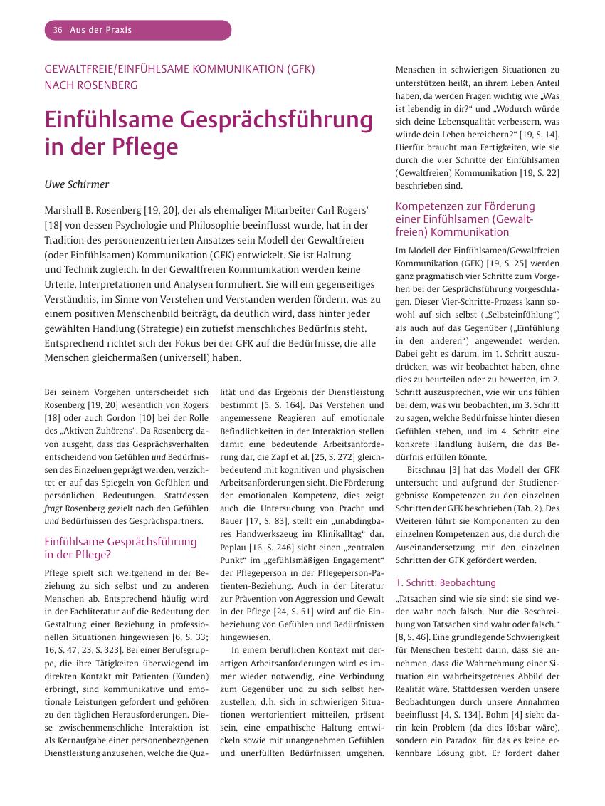 Vorschauseite 1: Einfühlsame Gesprächsführung in der Pflege
