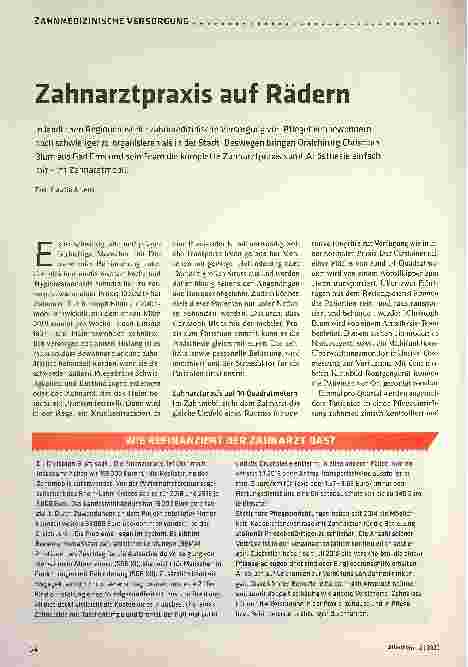 Vorschauseite 1: Zahnarztpraxis auf Rädern