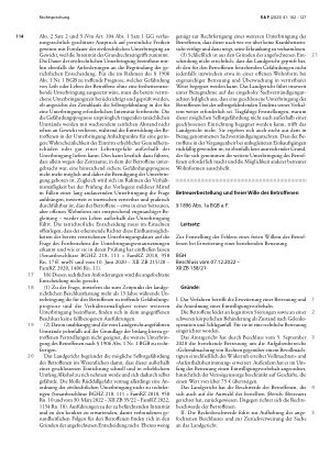 Vorschauseite 2: Verhältnismäßigkeit einer länger dauernden zivilrechtlichen Unterbringung