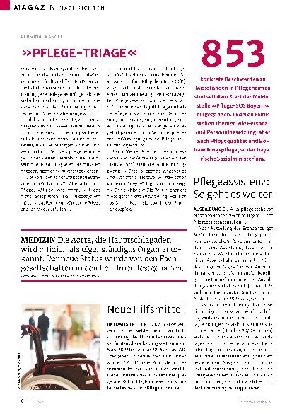 Vorschauseite 1: "Pflege-Triage"