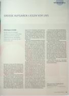 Vorschauseite 1: GROSSE AUFGABEN LIEGEN VOR UNS
