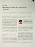 Vorschauseite 1: Der Deutsche Verein und seine Jubiläen