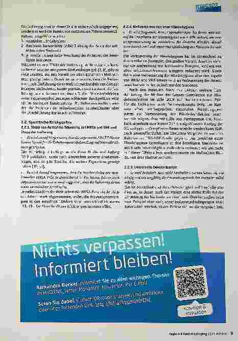 Vorschauseite 2: Zur Stellungnahme der Deutschen Gesellschaft für Krankenhaushygiene (DGKH) zur Studie ISO-ADE