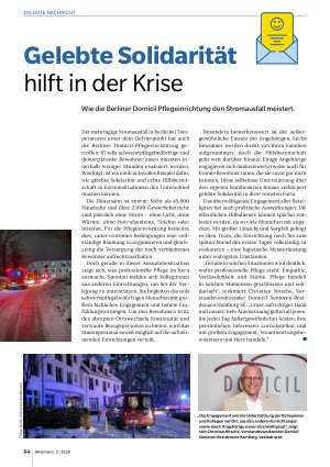 Vorschauseite 1: Gelebte Solidarität hilft in der Krise