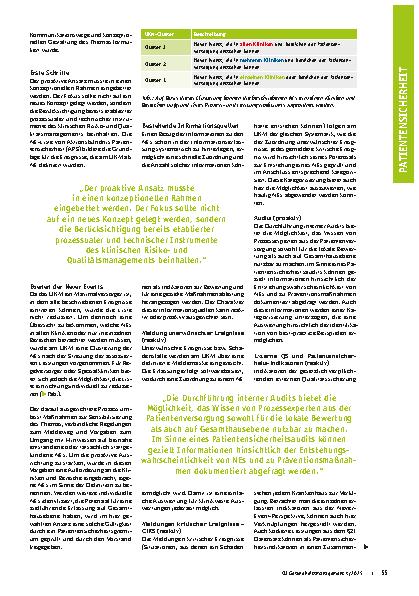 Vorschauseite 2: Never Events proaktiv nutzen Ein im Universitätsklinikum Münster umgesetzter Ansatz