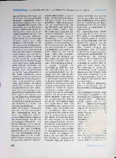 Vorschauseite 5: Zu den Anforderungen an die Darlegungsund Beweislast bezüglich der Kündigungsgründe einer Druckkündigung - außerordentliche Kündigung wegen polemischer Äußerungen.