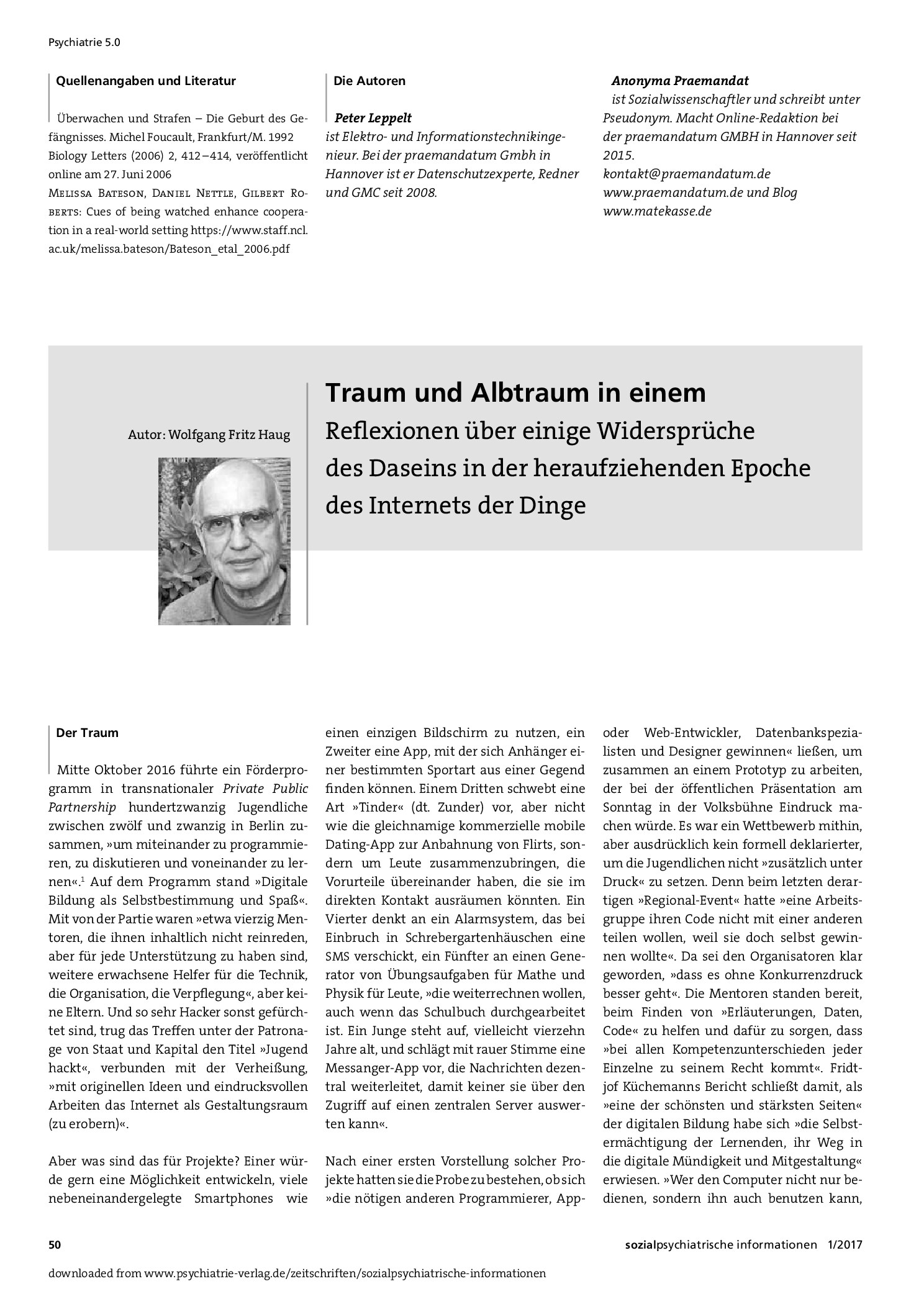 Vorschauseite 3: Gläserner Mensch »mit ohne« Datenschutz. Überwachung am Arbeitsplatz
