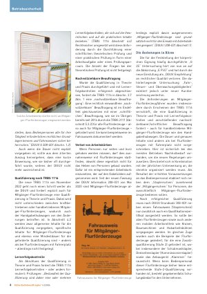 Vorschauseite 3: Neuregelungen für Gabelstapler und Mitgänger-Flurförderzeuge Potenzieller Handlungsbedarf