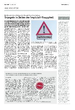Vorschauseite 1: Drängeln in Zeiten der Impfstoffknappheit