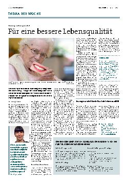 Vorschauseite 1: Für eine bessere Lebensqualität.