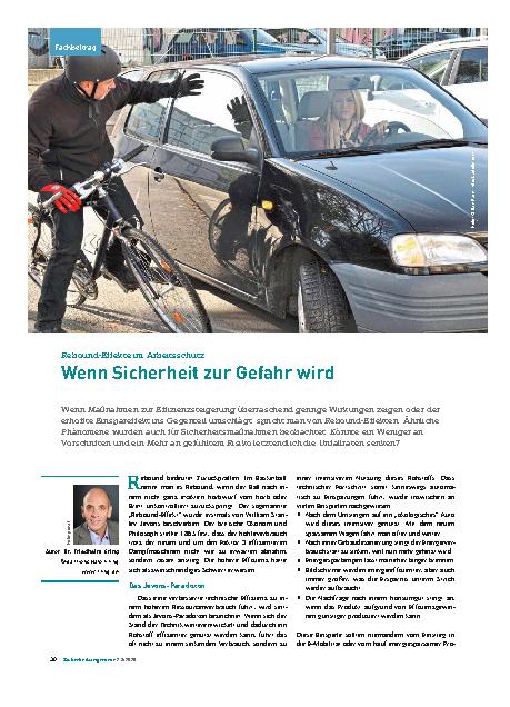 Vorschauseite 1: Rebound-Effekte im Arbeitsschutz Wenn Sicherheit zur Gefahr wird